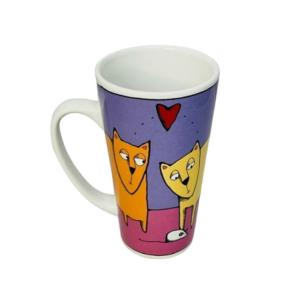 Ursula Dodge Kitty Love Cat Mug Signature Collection Tall Coffee Cup Mouse 16 oz